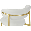  Color_Gold/ White -- Lupita Off-White Vegan Leather Upholstered Dining Chair IMAGE 8