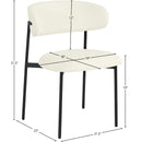  Color_Black/ Cream -- Lupita Cream Vegan Leather Upholstered Dining Chair IMAGE 10