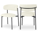  Color_Black/ Cream -- Lupita Cream Vegan Leather Upholstered Dining Chair IMAGE 1