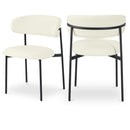 Meridian Lupita Cream Vegan Leather Dining Chair IMAGE 1