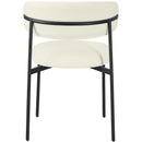  Color_Black/ Cream -- Lupita Cream Vegan Leather Upholstered Dining Chair IMAGE 3