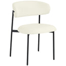  Color_Black/ Cream -- Lupita Cream Vegan Leather Upholstered Dining Chair IMAGE 4