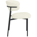  Color_Black/ Cream -- Lupita Cream Vegan Leather Upholstered Dining Chair IMAGE 6