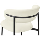  Color_Black/ Cream -- Lupita Cream Vegan Leather Upholstered Dining Chair IMAGE 8