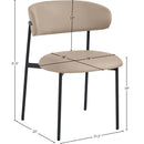  Color_Taupe -- Lupita Taupe Vegan Leather Upholstered Dining Chair IMAGE 10