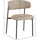 Meridian Lupita Taupe Vegan Leather Dining Chair IMAGE 10