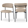  Color_Taupe -- Lupita Taupe Vegan Leather Upholstered Dining Chair IMAGE 1