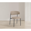  Color_Taupe -- Lupita Taupe Vegan Leather Upholstered Dining Chair IMAGE 2