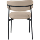  Color_Taupe -- Lupita Taupe Vegan Leather Upholstered Dining Chair IMAGE 3