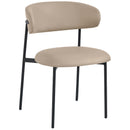  Color_Taupe -- Lupita Taupe Vegan Leather Upholstered Dining Chair IMAGE 4