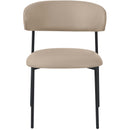  Color_Taupe -- Lupita Taupe Vegan Leather Upholstered Dining Chair IMAGE 5
