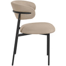  Color_Taupe -- Lupita Taupe Vegan Leather Upholstered Dining Chair IMAGE 6