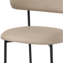  Color_Taupe -- Lupita Taupe Vegan Leather Upholstered Dining Chair IMAGE 7