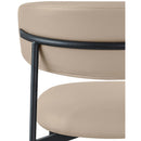  Color_Taupe -- Lupita Taupe Vegan Leather Upholstered Dining Chair IMAGE 8
