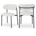  Color_White -- Lupita Off-White Vegan Leather Upholstered Dining Chair IMAGE 1