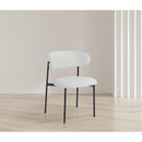  Color_White -- Lupita Off-White Vegan Leather Upholstered Dining Chair IMAGE 2