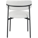  Color_White -- Lupita Off-White Vegan Leather Upholstered Dining Chair IMAGE 3
