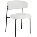  Color_White -- Lupita Off-White Vegan Leather Upholstered Dining Chair IMAGE 4