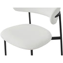  Color_White -- Lupita Off-White Vegan Leather Upholstered Dining Chair IMAGE 7
