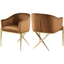  Color_Saddle -- Xavier Saddle Velvet Upholstered Dining Chair IMAGE 10