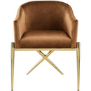  Color_Saddle -- Xavier Saddle Velvet Upholstered Dining Chair IMAGE 4