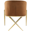  Color_Saddle -- Xavier Saddle Velvet Upholstered Dining Chair IMAGE 5