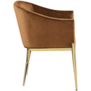  Color_Saddle -- Xavier Saddle Velvet Upholstered Dining Chair IMAGE 6
