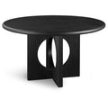  Color_Black -- Meridian Round Rivas Dining Table with Pedestal Base IMAGE 1