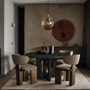  Color_Black -- Meridian Round Rivas Dining Table with Pedestal Base IMAGE 2