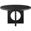  Color_Black -- Meridian Round Rivas Dining Table with Pedestal Base IMAGE 3