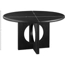  Color_Black -- Meridian Round Rivas Dining Table with Pedestal Base IMAGE 6