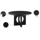  Color_Black -- Meridian Round Rivas Dining Table with Pedestal Base IMAGE 7
