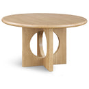  Color_Natural -- Rivas 54" Natural Wood And Veneer Dining Table IMAGE 1
