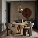  Color_Natural -- Rivas 54" Natural Wood And Veneer Dining Table IMAGE 2