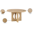  Color_Natural -- Rivas 54" Natural Wood And Veneer Dining Table IMAGE 7