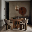  Color_Walnut -- Rivas 54" Walnut Wood And Veneer Dining Table IMAGE 2