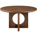  Color_Walnut -- Rivas 54" Walnut Wood And Veneer Dining Table IMAGE 3