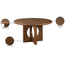  Color_Walnut -- Rivas 54" Walnut Wood And Veneer Dining Table IMAGE 7