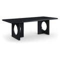  Color_Black -- Meridian Rivas Dining Table with Pedestal Base IMAGE 1