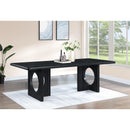  Color_Black -- Meridian Rivas Dining Table with Pedestal Base IMAGE 2