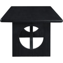  Color_Black -- Meridian Rivas Dining Table with Pedestal Base IMAGE 4