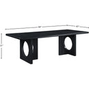  Color_Black -- Meridian Rivas Dining Table with Pedestal Base IMAGE 7