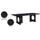  Color_Black -- Meridian Rivas Dining Table with Pedestal Base IMAGE 8