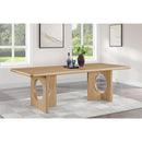  Color_Natural -- Rivas 94" Natural Wood And Veneer Dining Table IMAGE 2