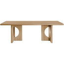  Color_Natural -- Rivas 94" Natural Wood And Veneer Dining Table IMAGE 3