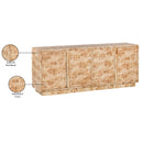  Meridian Cyrus Natural Burl Wood Sideboard / Buffet IMAGE 11