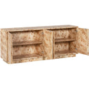  Meridian Cyrus Natural Burl Wood Sideboard / Buffet IMAGE 3
