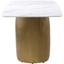  Meridian Niya 71" White Sintered Stone Top And Steel Base Dining Table IMAGE 3