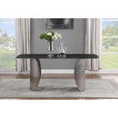  Meridian Niya 71" Black Sintered Stone Top And Steel Base Dining Table IMAGE 2