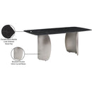  Meridian Niya 71" Black Sintered Stone Top And Steel Base Dining Table IMAGE 9